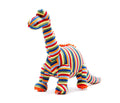 Knitted Stripe Diplodocus Dinosaur Soft Toy Teddy