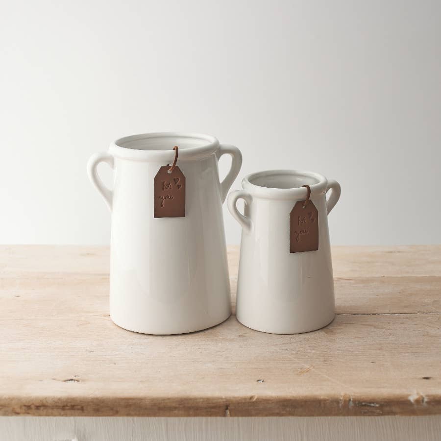 For You White Vase, 18cm