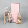 Baby Threads Taupe Bunny - Organic Toys x3 + Gift Box