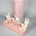 Baby Threads Cream Bunny - Organic Toys x3 + Gift Box