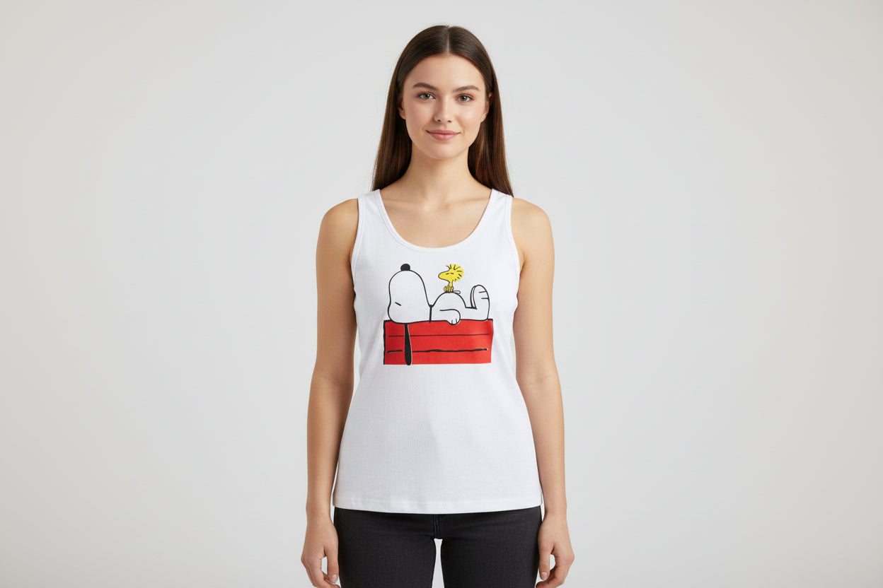 Snoopy and woodstock 100% cotton vest