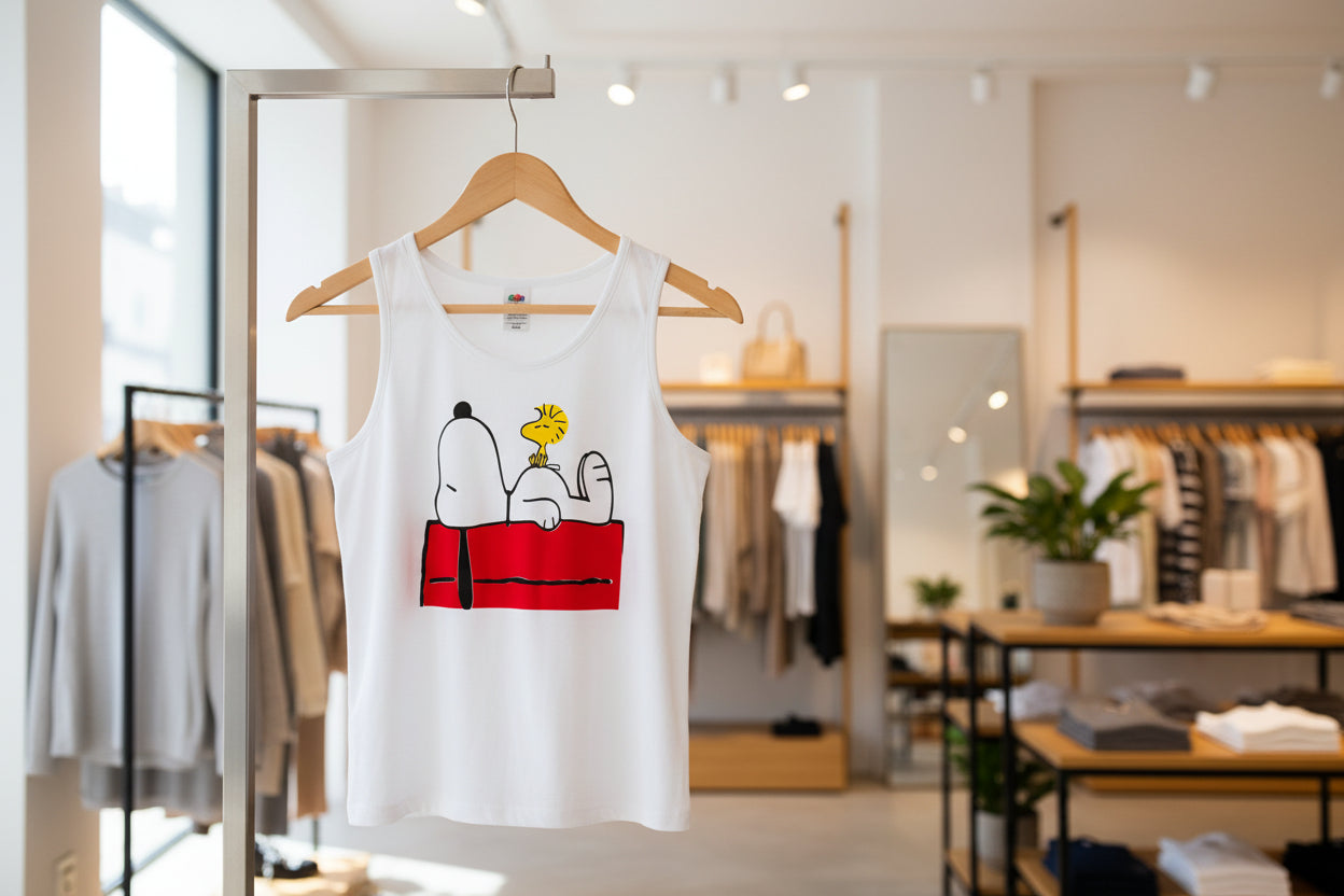 Snoopy and woodstock 100% cotton vest