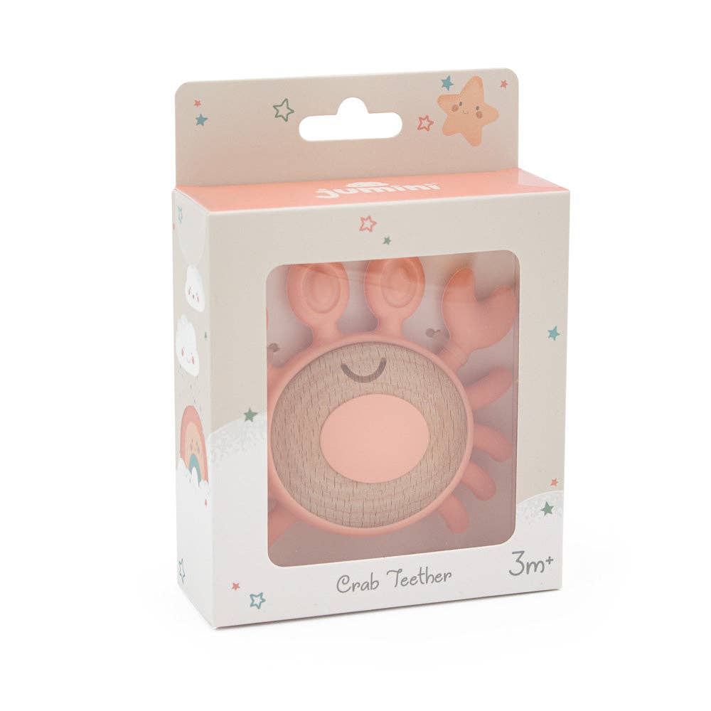 Crab Teether: Sunset Orange