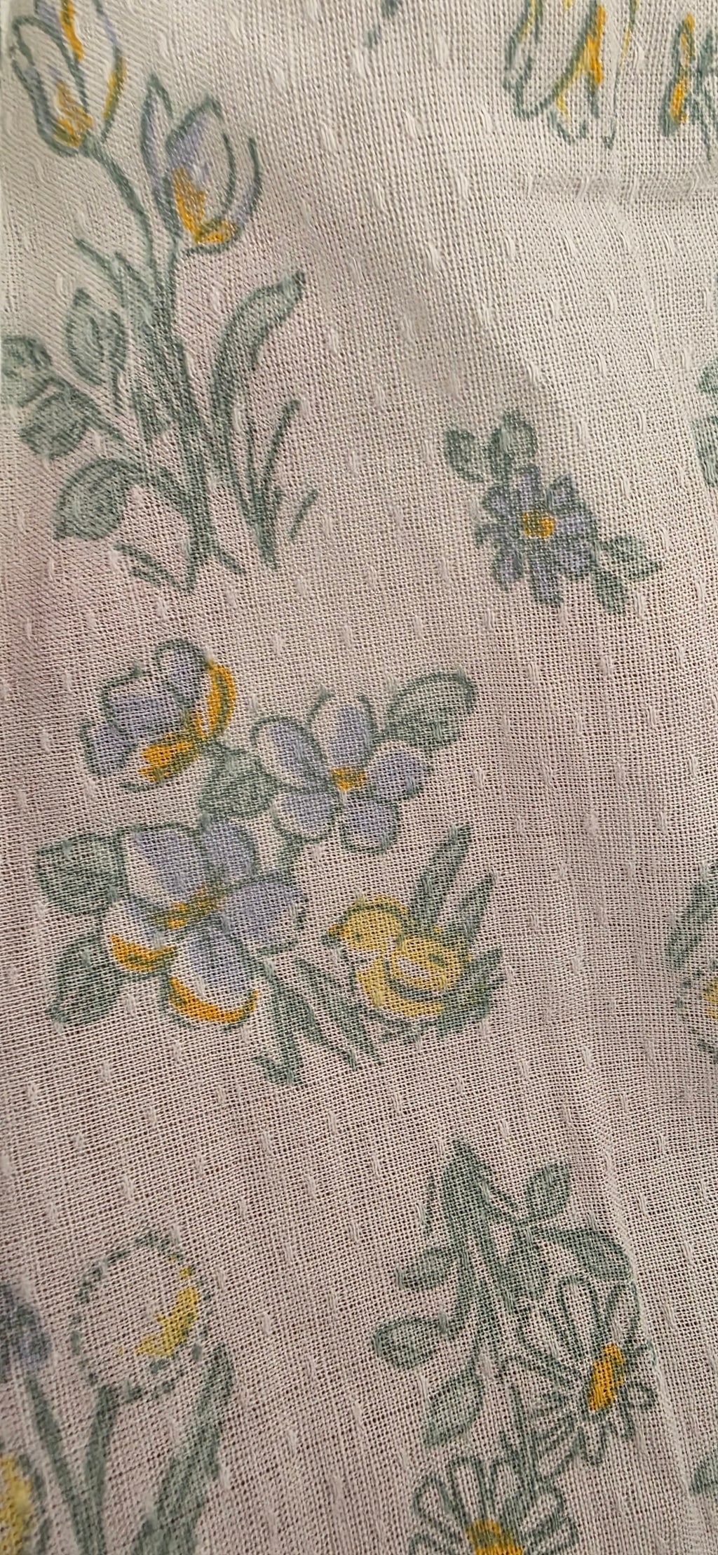 Easter chick print 100% cotton dress fully lined with chick plushy