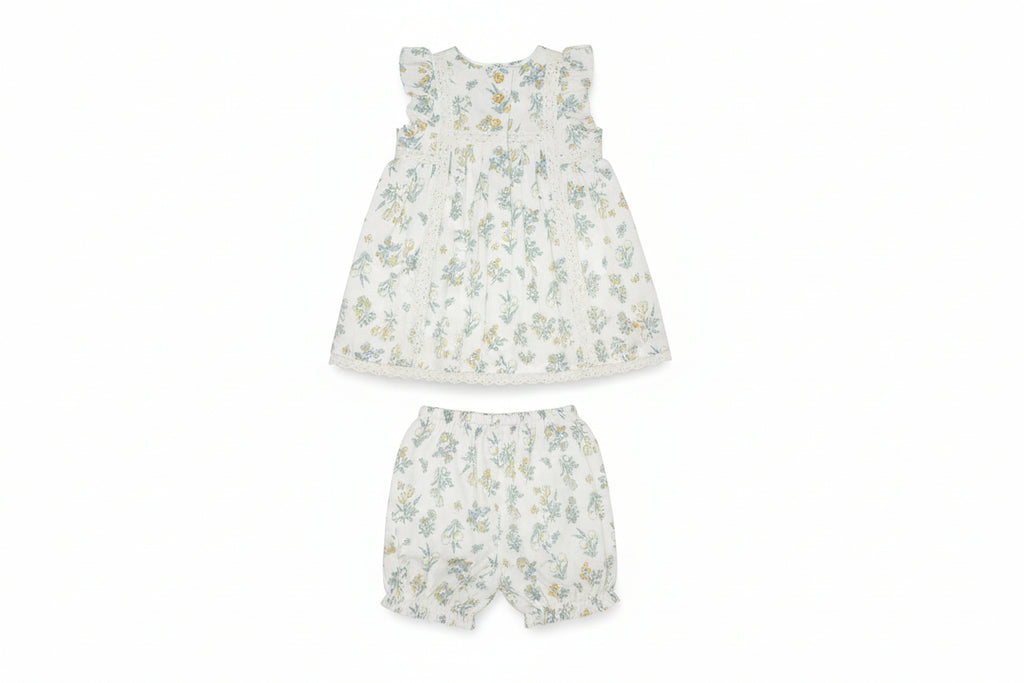 Easter chick print 100% cotton dress fully lined with chick plushy